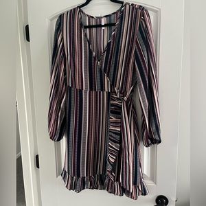 Beautiful xhilaration long sleeve wrap dress medium